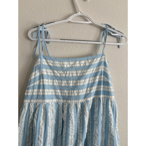 Seafolly Australia Cabana Tier Maxi Dress- Powder Blue Large - Picture 3 of 10